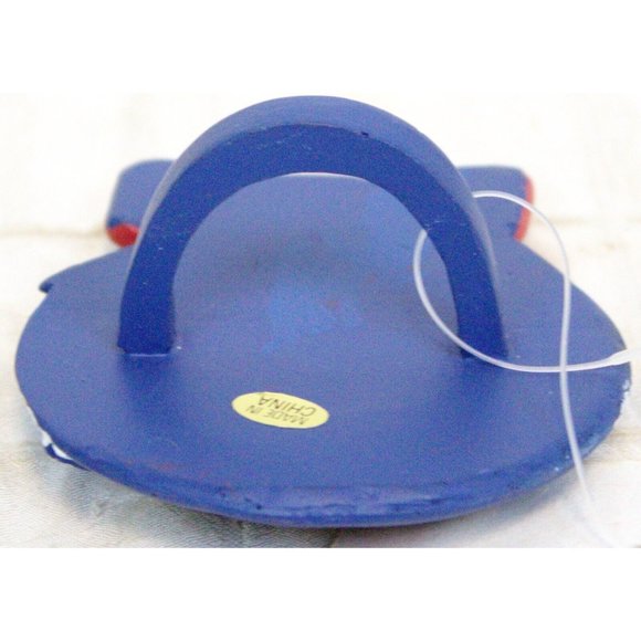 NWT Green Christmas Tree Napkin Ring Blue Ornament Shaped Red Bow - Picture 7 of 10